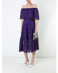 Bambah Lace Embroidered Flared Dress