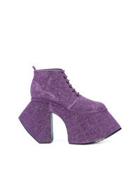 Violet Lace-up Ankle Boots