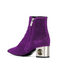 Coliac Contrast Heel Ankle Boots