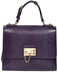 Dolce & Gabbana Monica Iguana Embossed Leather Bag