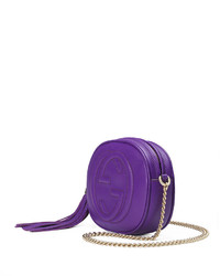 Gucci Soho Leather Mini Chain Bag Purple