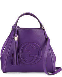 Gucci Soho Leather Shoulder Bag Purple