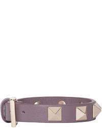 Valentino Purple Leather Rockstud Bracelet