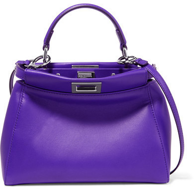 Fendi Peekaboo Small Leather Shoulder Bag Violet, $3,150, NET-A-PORTER.COM