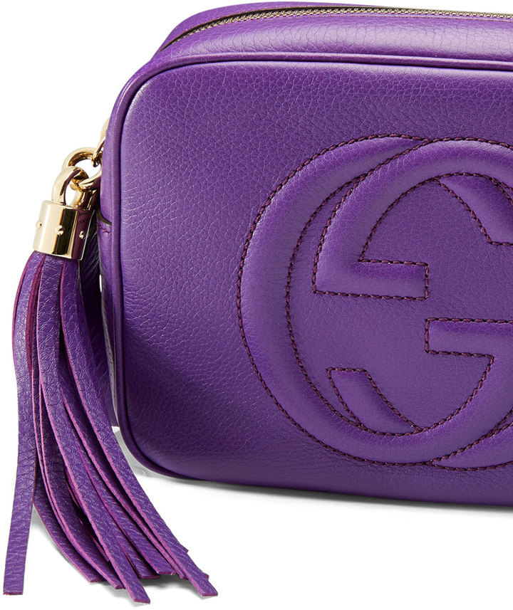 1973 leather crossbody bag Gucci Purple in Leather - 28068704