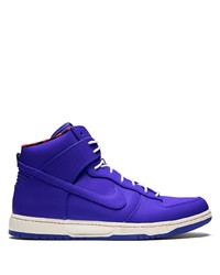 Violet Leather High Top Sneakers
