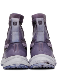 11 By Boris Bidjan Saberi Purple Salomon Edition Bamba 2 High Sneakers