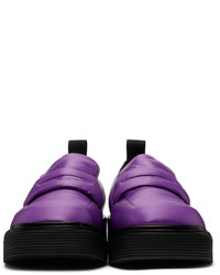 Marni Purple Padded Nylon Loafers