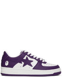 BAPE Purple White Sta 4 Sneakers