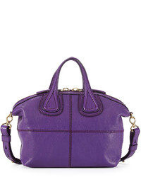 Givenchy Nightingale Micro Leather Satchel Bag Purple