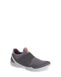 Violet Leather Slip-on Sneakers