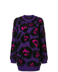 Violet Leopard Oversized Sweater