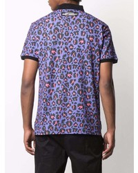 Just Cavalli Abstract Leopard Print Polo Shirt