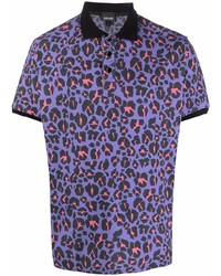 Just Cavalli Abstract Leopard Print Polo Shirt