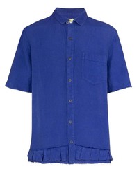 Violet Linen Short Sleeve Shirt