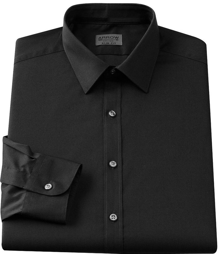 Arrow Slim Fit Solid Point Collar Dress Shirt, $45 | Kohl's | Lookastic