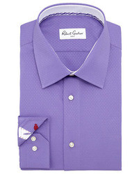 Robert Graham Clark Diamond Jacquard Dress Shirt Purple