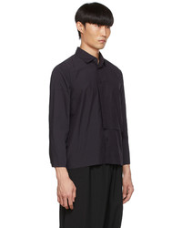 132 5. ISSEY MIYAKE Purple Polyester Shirt
