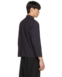 132 5. ISSEY MIYAKE Purple Polyester Shirt