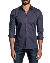Jared Lang Regular Fit Dot Button Up Shirt