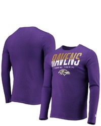 New Era Purple Baltimore Ravens Combine Authentic Split Line Long Sleeve T Shirt At Nordstrom