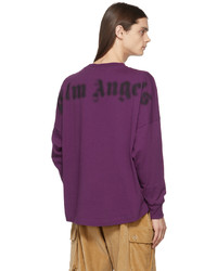 Palm Angels Purple Blurry Logo T Shirt