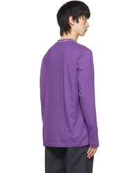 Moncler Purple Cotton Long Sleeve T Shirt