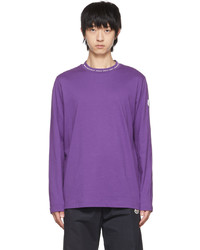 Moncler Purple Cotton Long Sleeve T Shirt