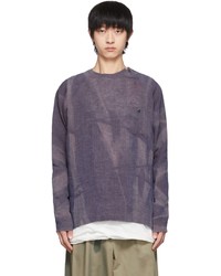Jiyong Kim Purple Linen Long Sleeve T Shirt