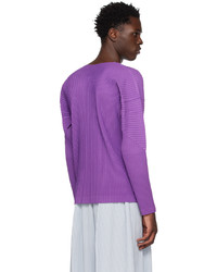 Homme Plissé Issey Miyake Purple Monthly Color January Long Sleeve T Shirt