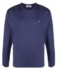 Stone Island Star Embroidery Long Sleeved T Shirt