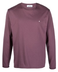 Stone Island Star Embroidery Long Sleeved T Shirt