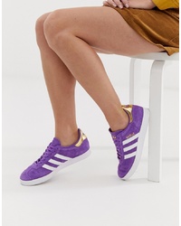 adidas Originals Tfl Gazelle Trainers In Purple And White