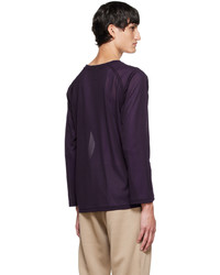 Needles Purple Mesh Long Sleeve T Shirt
