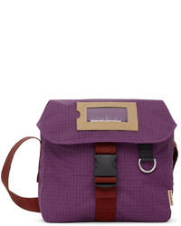 Acne Studios Purple Nylon Messenger Bag