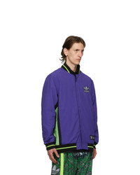 Sankuanz Black And Purple Adidas Originals Edition Jacket