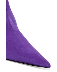 Balenciaga Spandex Thigh Boots Purple