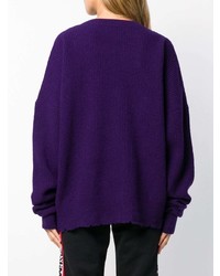 Unravel Project Oversized Distressed Crew Neck Sweater