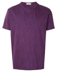 Violet Paisley Crew-neck T-shirt