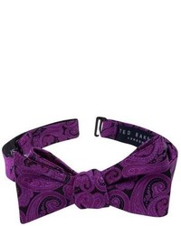 Violet Paisley Silk Bow-tie