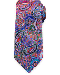 Violet Paisley Silk Tie