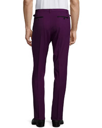 CNC Costume National Costume National Slim Leg Woven Trousers Purple