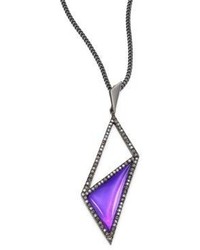Alexis Bittar Crystal Framed Pendant Necklace