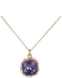 YooLa Tanzanite Purple Crystal Pendant Necklace