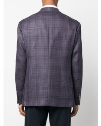 Canali Fine Check Single Breasted Blazer