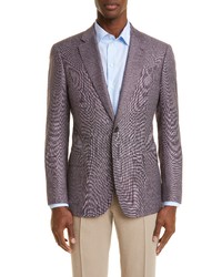 Emporio Armani Textured Plaid Wool Sport Coat In Solid Light Green At Nordstrom