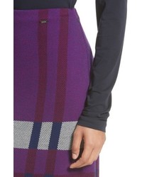 St. John Collection Plaid Jacquard Knit Skirt