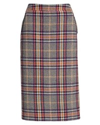 Halogen Plaid Pencil Skirt
