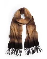 Nordstrom Plaid Dip Dye Woven Cashmere Scarf