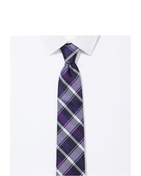 Express Silk Tie Plaid Purple